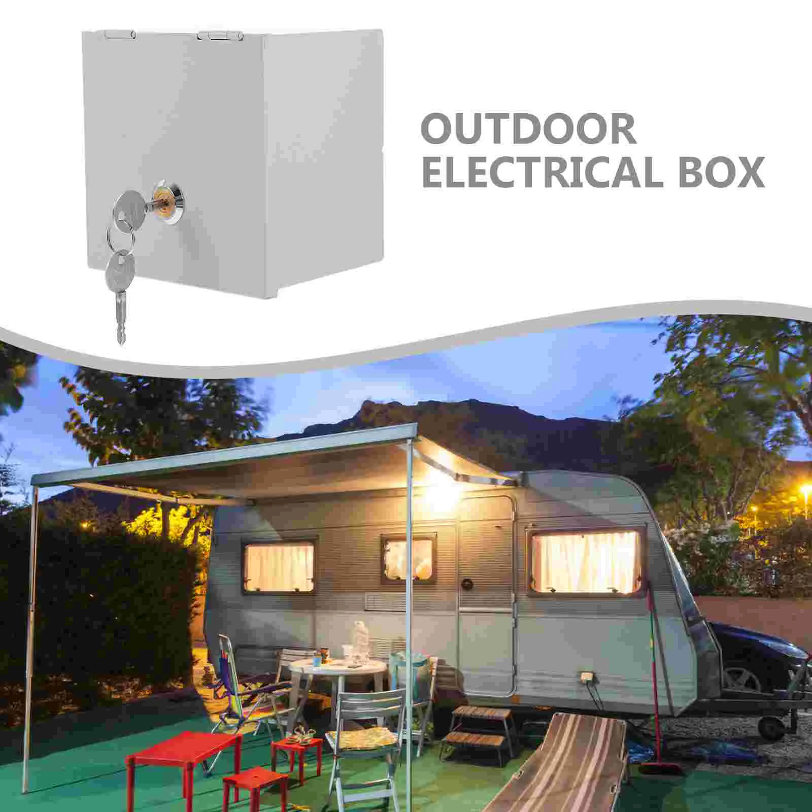 Junction Outdoor Extension Cord Weather Proof Electrical Boxes Outlet Silver Cover