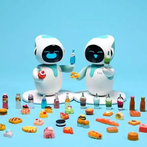 Eilik Robot Emotional Companionship Voice Interaction AI Digital Life Desktop Virtual Pet Robot or 5 Random Accessories