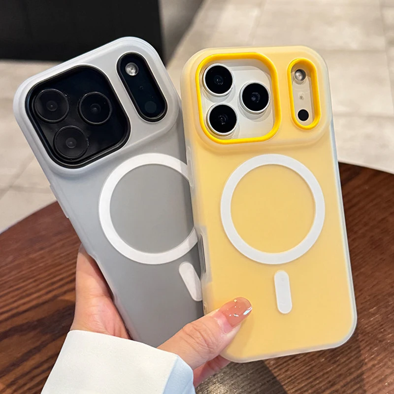 Funda magnética 2 en 1 color candy de lujo para iPhone 17 Air 16 15 14 13 12 11 Pro Max Plus, compatible con carga inalámbrica Magsafe 5