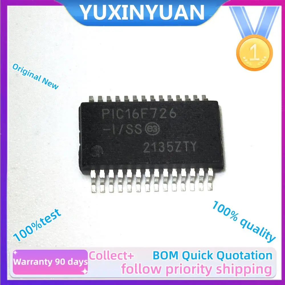 2PCS/LOT  PIC16F726-I/SS  16F726  IC MCU 8BIT 14KB FLASH  28SSOP  IN STOCK