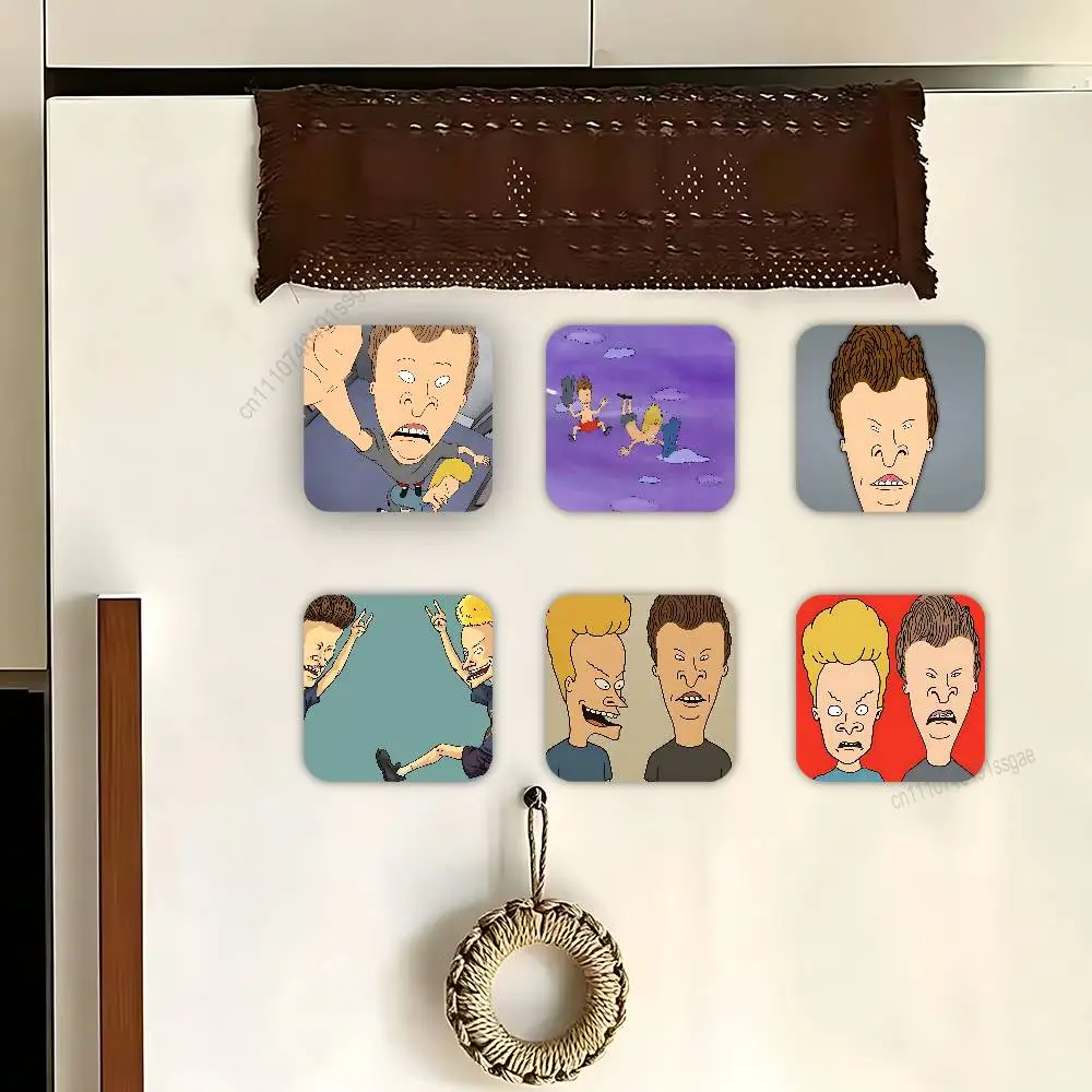 B-Beavis and Butt H-Head Fridge Magnets,Decorative Refrigerator Magnets for Home Kitchen Decor,Strong Magnet Stickers