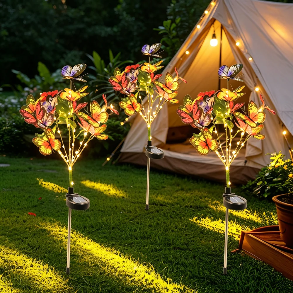 

1pc Outdoor Courtyard Decorative Lamp Solar Garden Butterfly Lights Festival Garden Lights for Yard Garden Yard Path Decoration