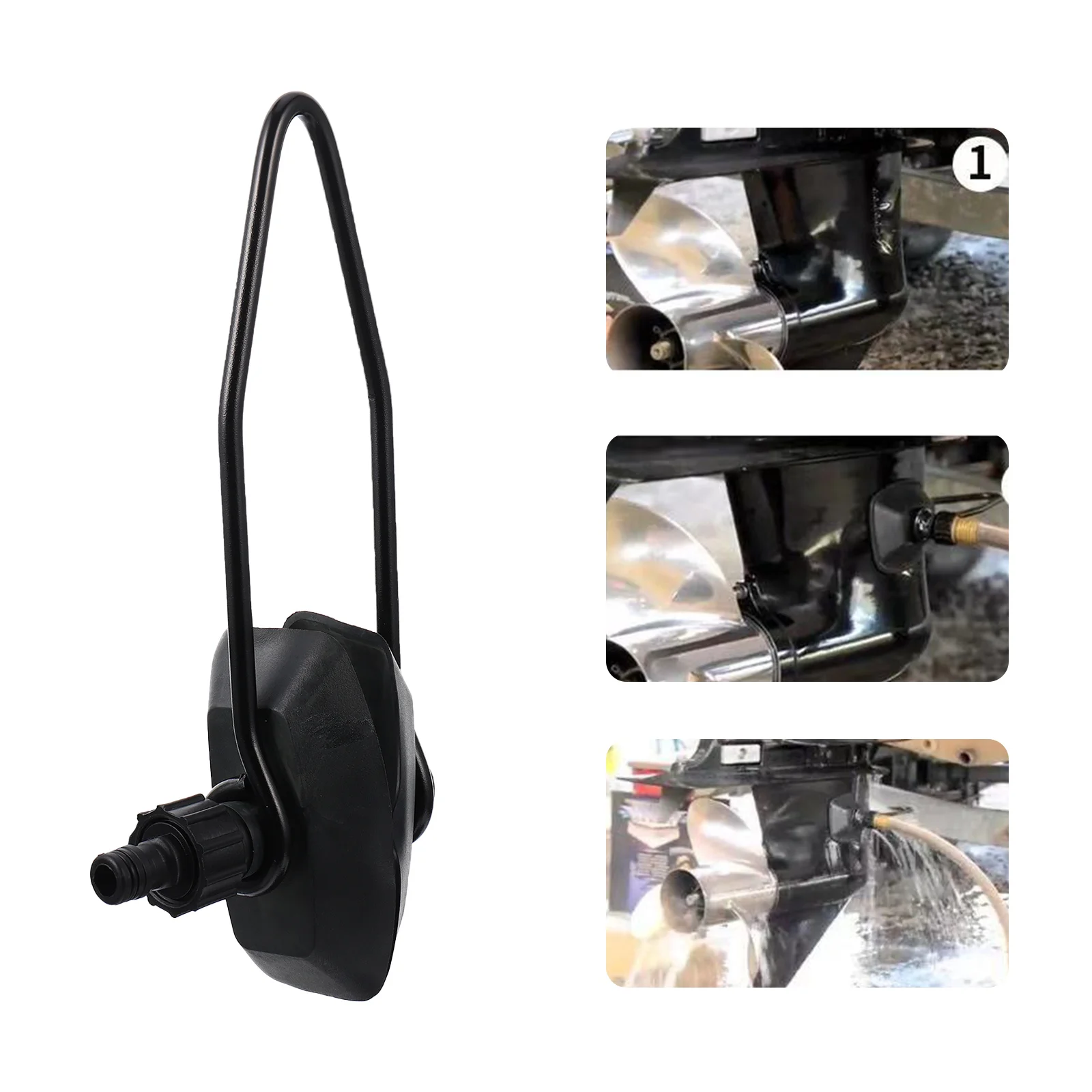 

1PCS Marine Universal Rectangular Outboard Motor Water Flusher Boat Ear Muff Engine Flusher for Marine Boat Easy to Use
