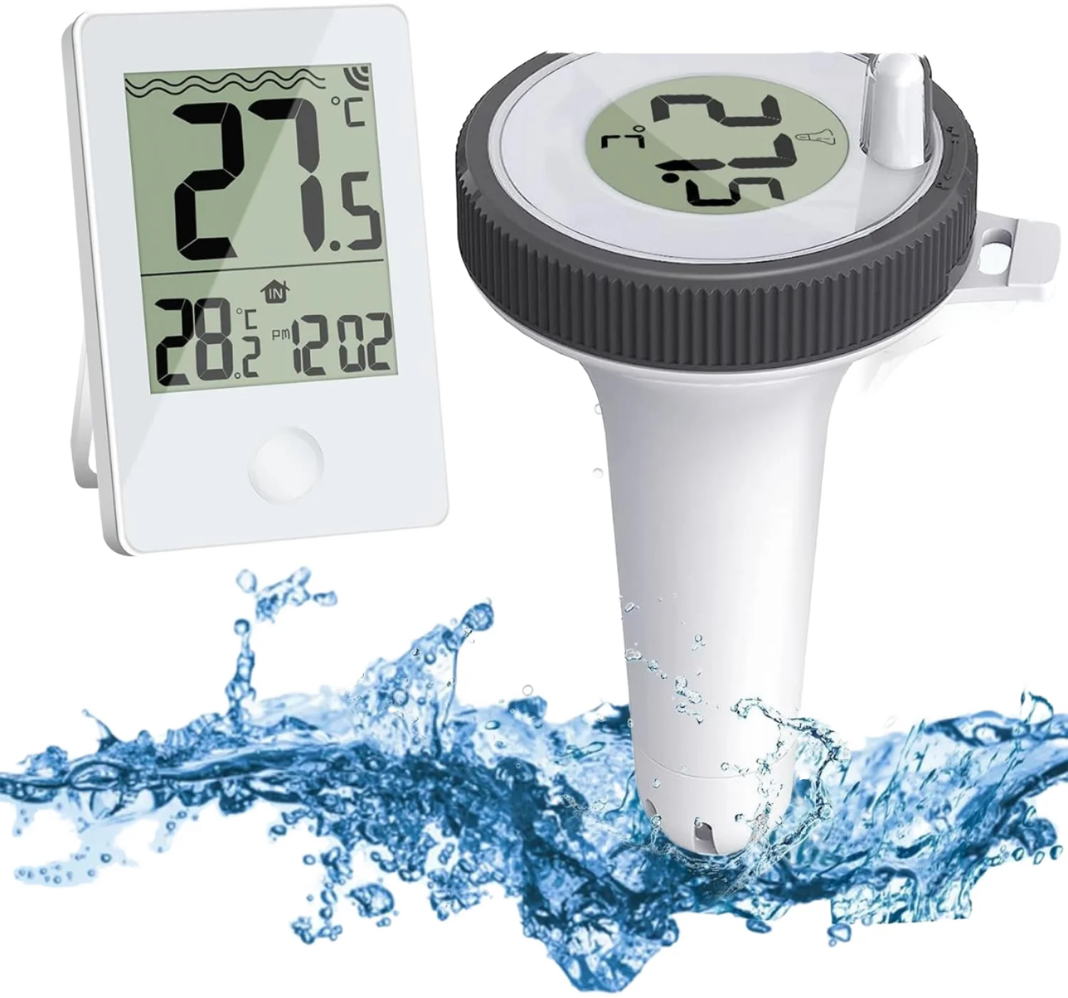 

NEW Waterproof Wireless Swimming Pool Thermometer 3 Channels Digital Remote Temperature Humidity Monitor Plastic OEM
