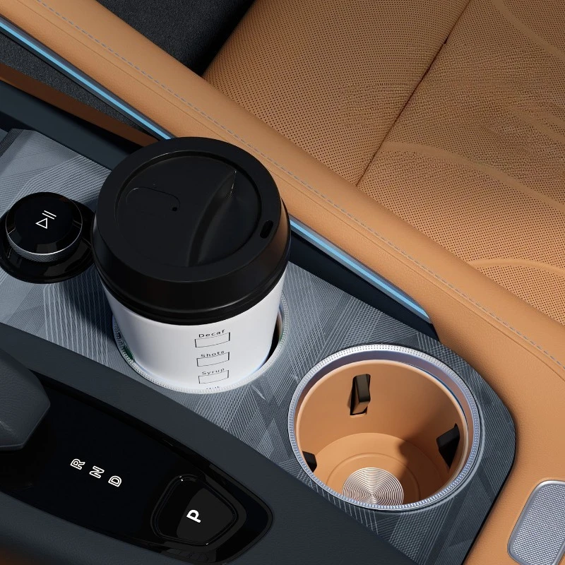 

Silicone Cup Holder Sleeve And Wireless Charging Pad Center Console Interior Accessories For Facelift ZEEKR 001