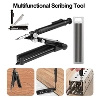 Multi-Function Scribing Tool Construction Pencil DIY Scribe Woodworking Compass Contour Gauge Scriber Line Maker Measuring Tool