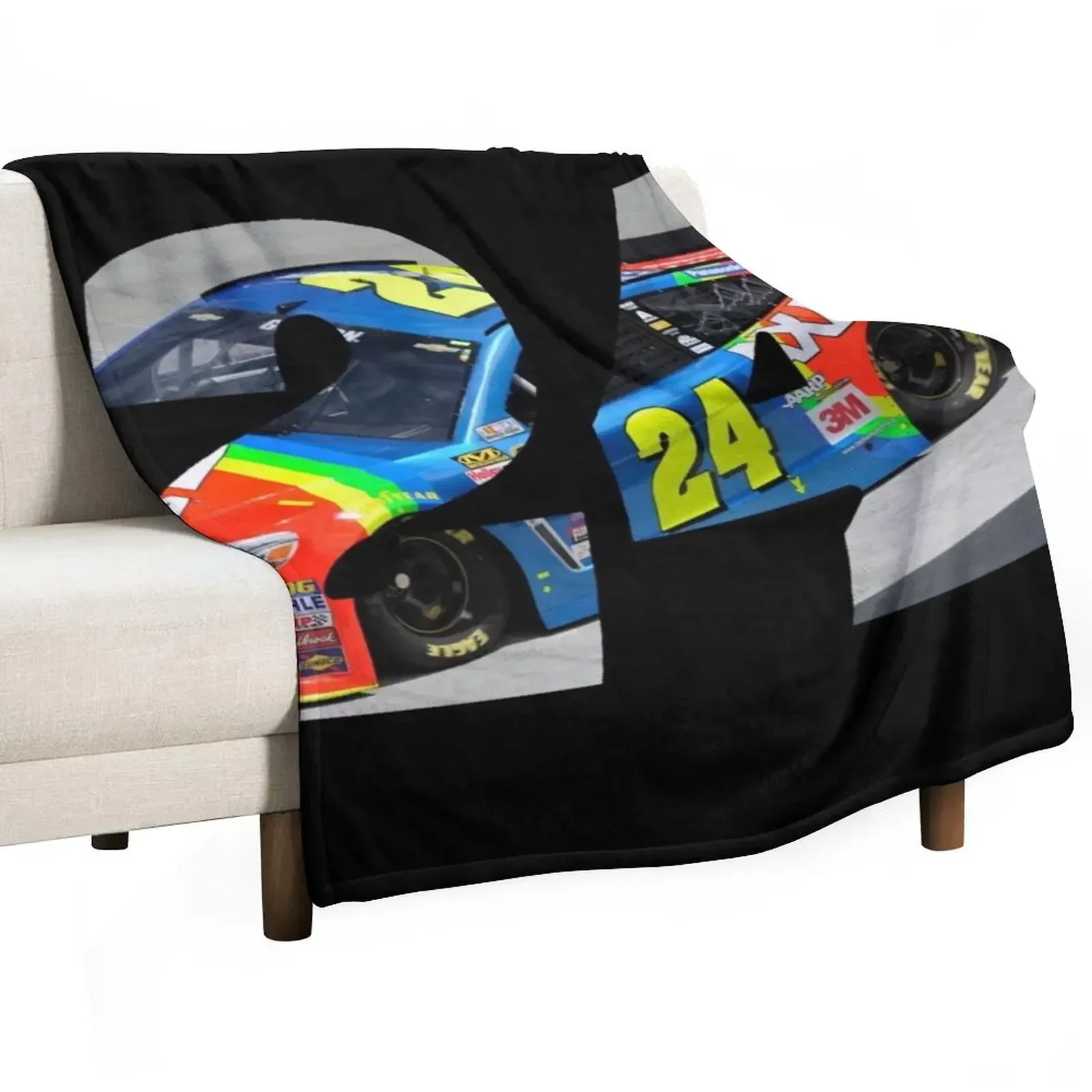 

Jeff Gordon Car 24 Throw Blanket Soft Solid Color Blanket for Couch Bed