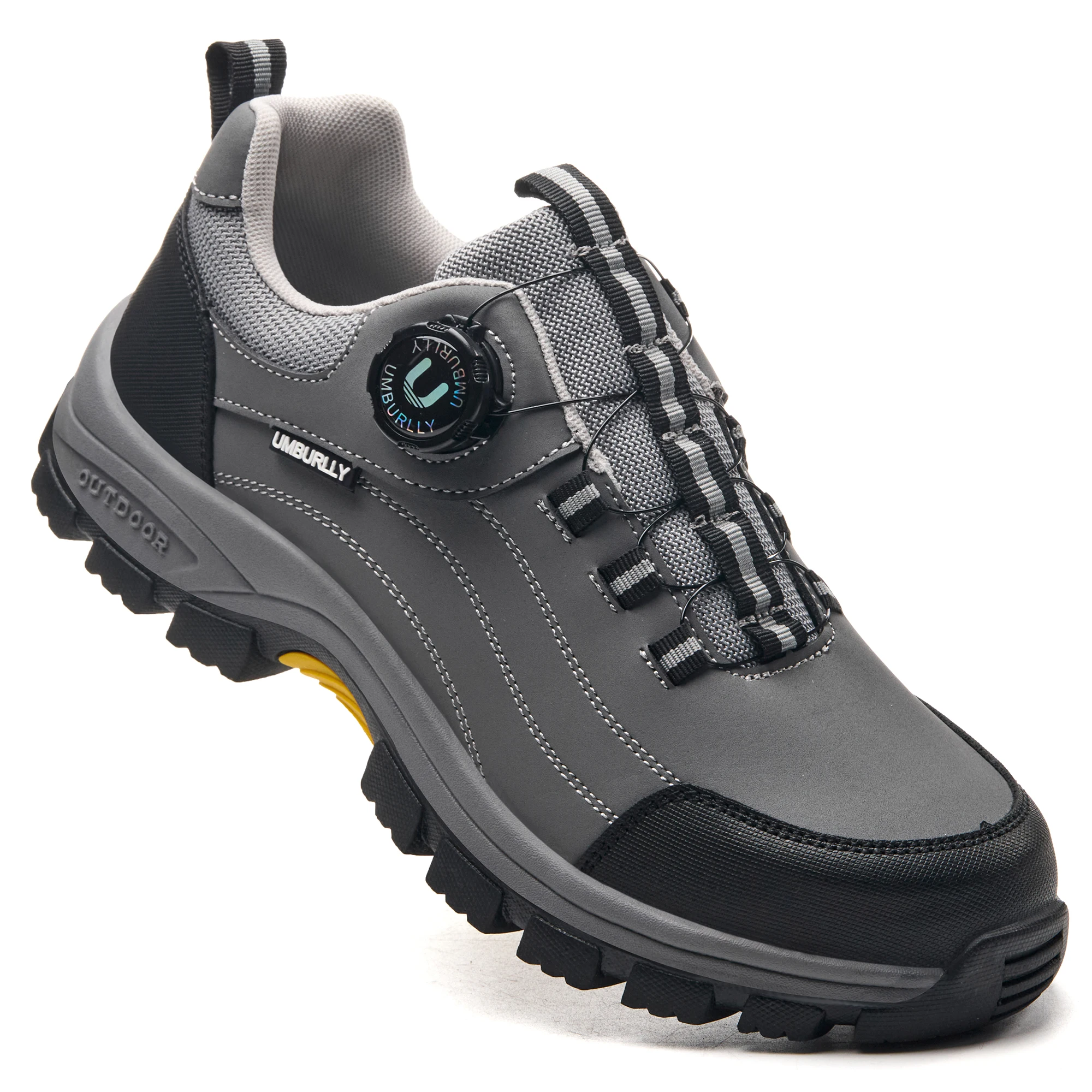 أحذية أمان للرجال ذات مقدمة فولاذية مع نعل مضاد للكسر ومضاد للثقب ونعال مضادة للانزلاق، أحذية عمل صناعية بأزرار عصرية #3