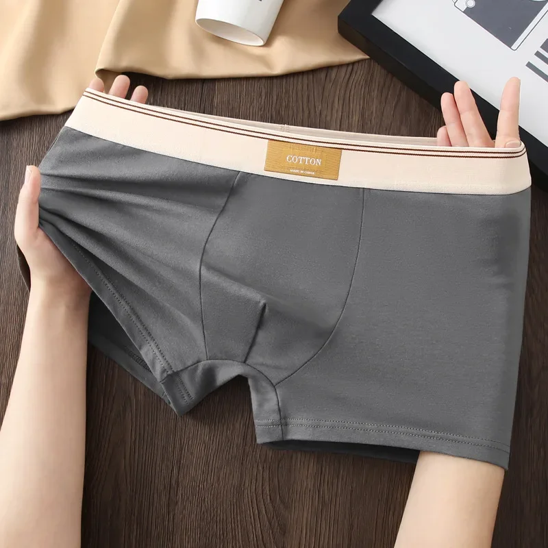 3Pcs männer Unterwäsche Hombre Höschen Boxershorts Atmungsaktivem Baumwolle Unterwäsche Sexy Unterwäsche Einfarbig Boxer Shorts – Detail 10