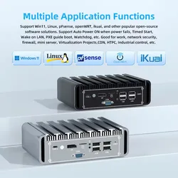 ZXIPC Intel N100 Mini PC Computer Firewall Appliance Mini Desktop Hardware 5 Lan I225 2.5G Network Ethernet Pfsense