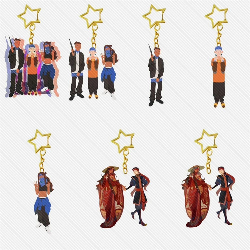 6CM hot American comics Avatar Legends Acrylic Keychain Characters Ornament Accessories Goods Collection Christmas Gifts