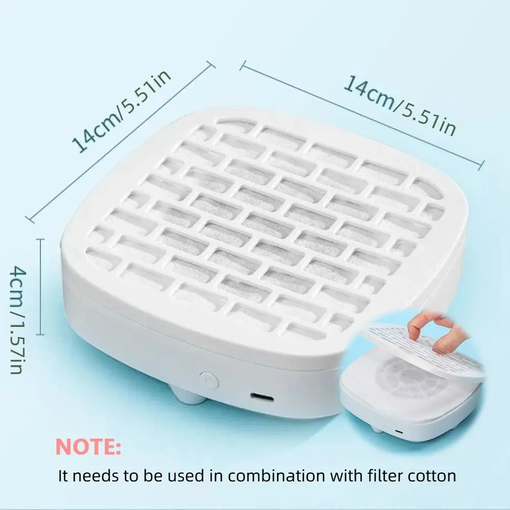 Aspirador de uñas de alta succión, potente filtro de polvo USB, Mini aspirador de uñas, descarga y molienda