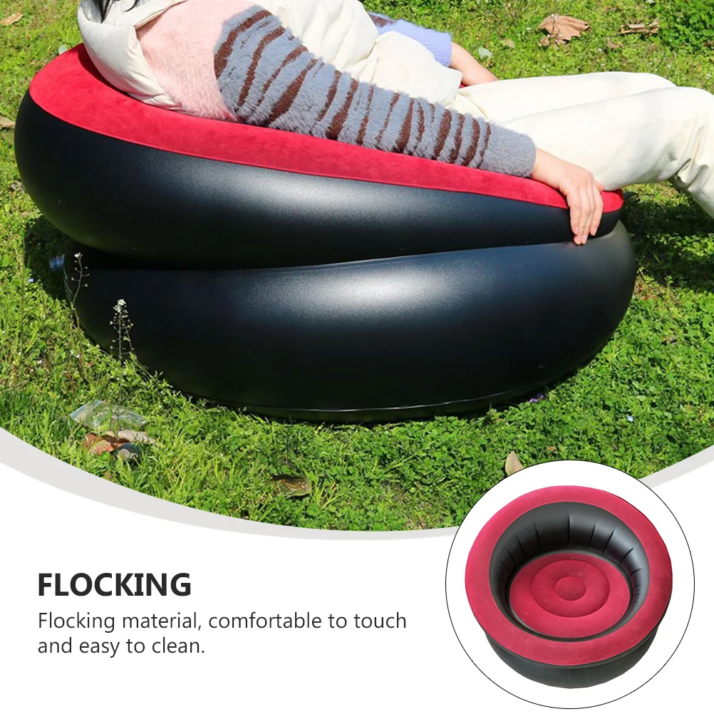 

1Pc Inflated Volume Pvc Inflatable Sofa Foldable Lazy Couch for Outdoor Portable Comfort