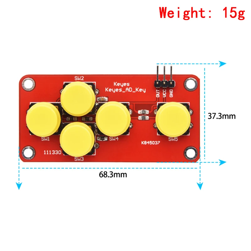 AD Keyboard Simulate Five Key Module Analog Button for arduino Sensor Expansion Board