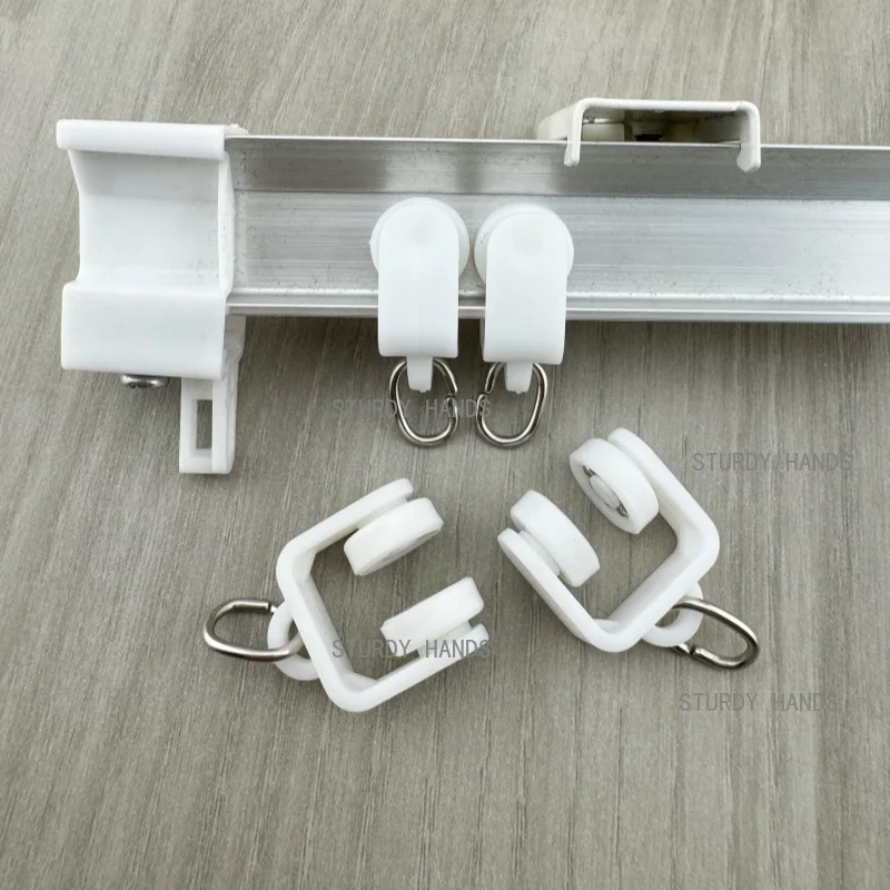 

30 шт., занавеска из нержавеющей стали, I-образный изогнутый гусеничный ролик, универсальный большой изогнутый гусеничный оконный декор, аксессуары для фурнитуры