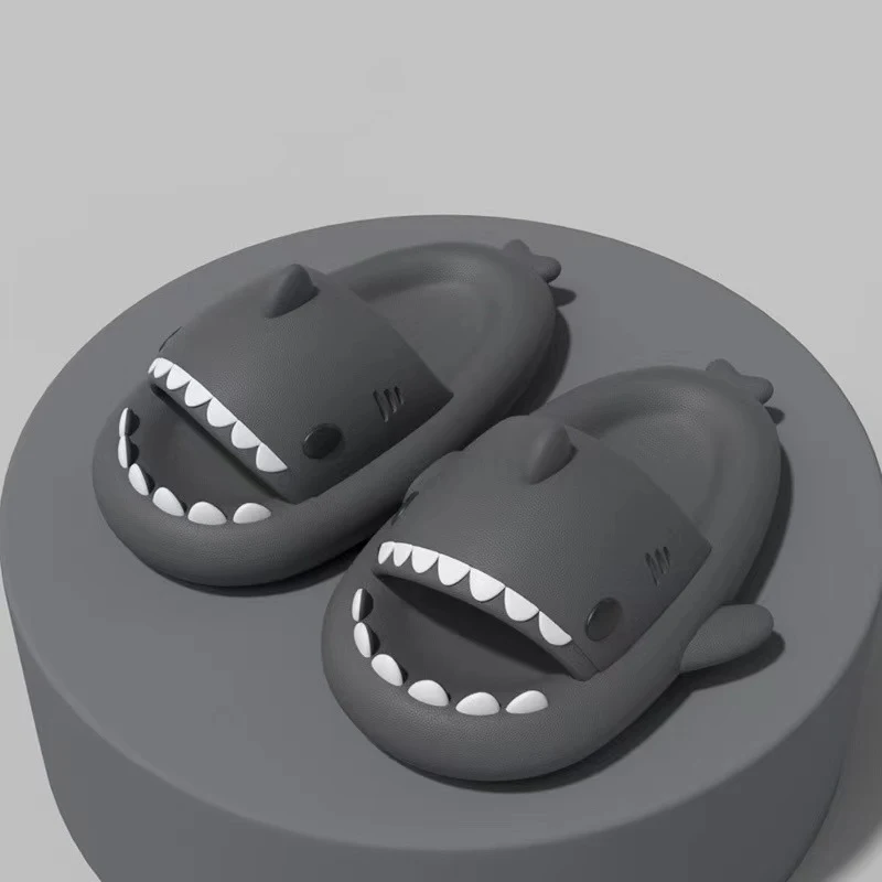 Pallene-Pantoufles requin coordonnantes pour enfants, sandales de dessin animé pour enfants, toboggans pour la maison, chaussures de plage mignonnes