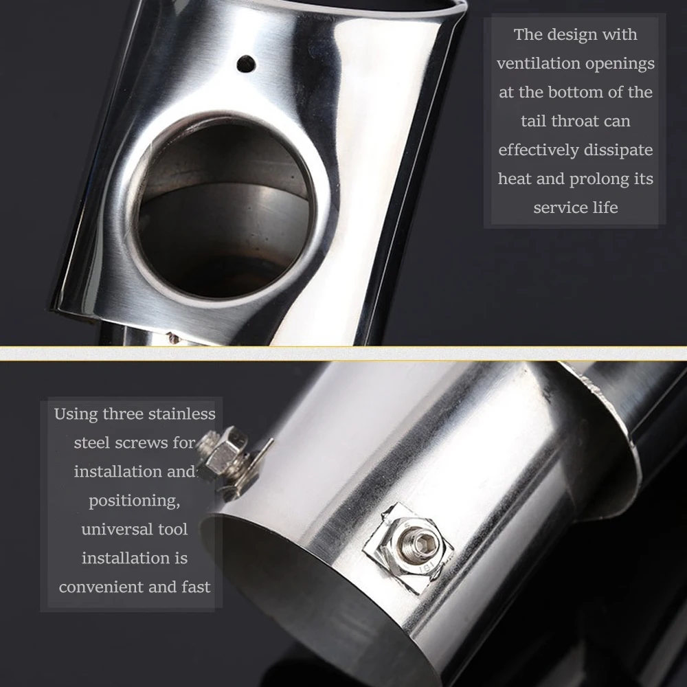 1 قطعة 76 مللي متر سيارة الفولاذ المقاوم للصدأ الخمار الخمار مناسبة ل CRV لاند روفر IX35 سيارة الخمار الذيل الحلق تعديل