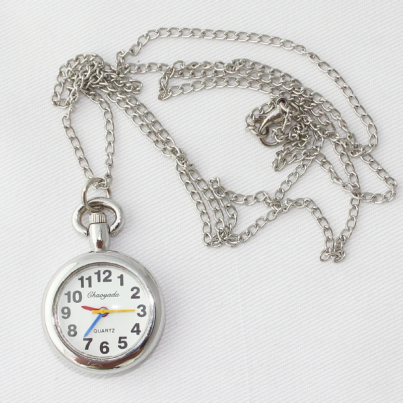 Cute Watch Mini Metal Chain Pocket Pendant Watch Necklace Quartz Watches Gift Bag Pocket Fob Watches