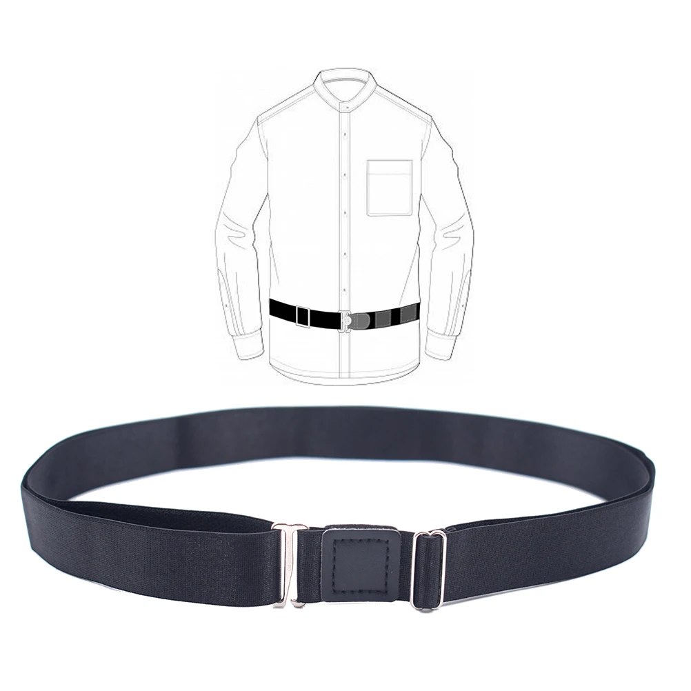 

Shirt Belt Stays Elastic Universal Strap Undergarment for Mens Suit Anti-Wrinkle Long Clip Practical
