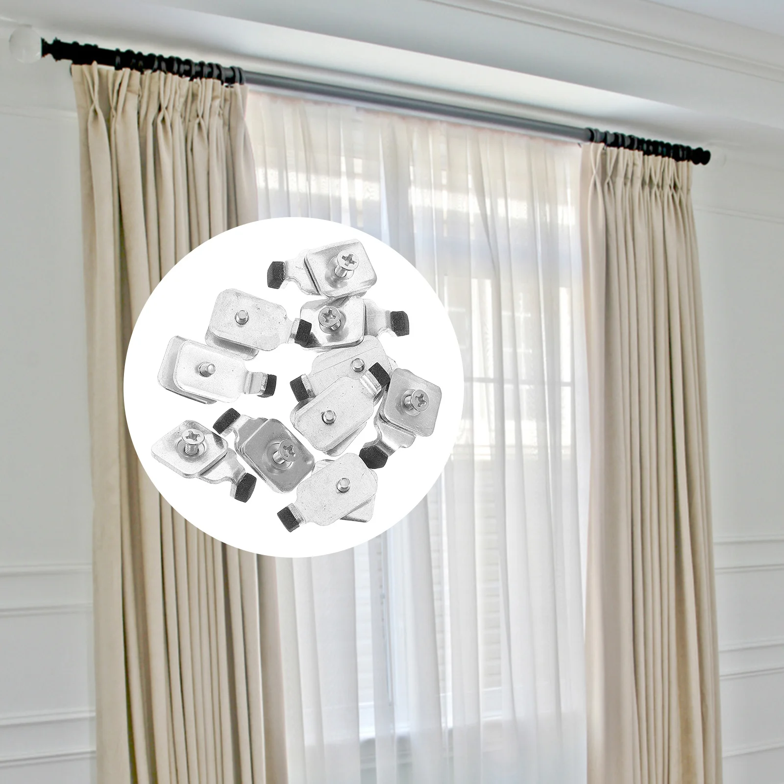 

10Pcs Robust Curtain Track End Stoppers Versatile Fit for Various Tracks Home Office Hotel Supply Indoor Curtain Track Plug