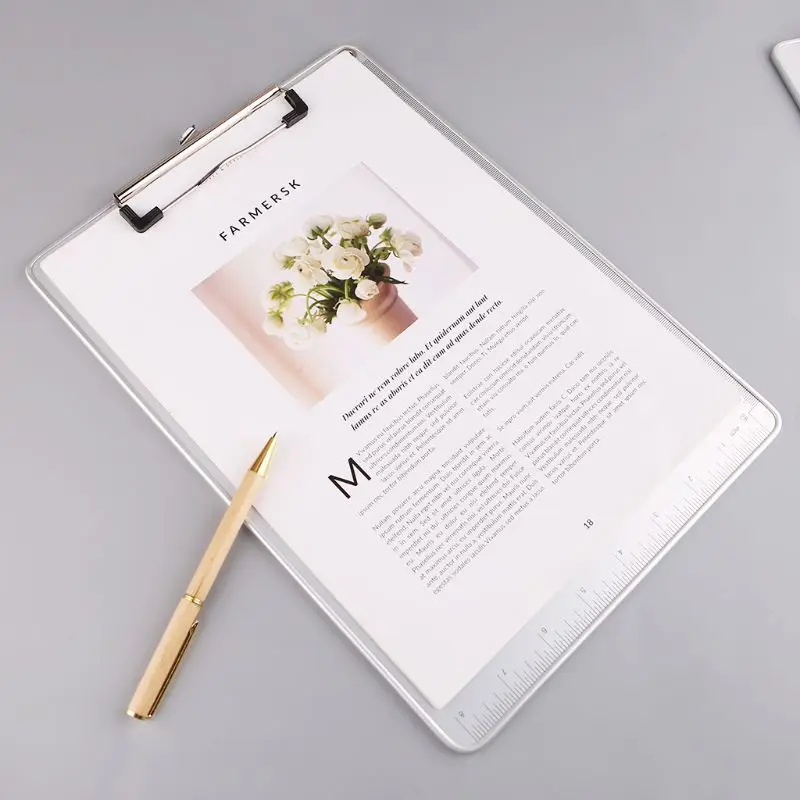 Portable Aluminum Alloy Writing Clip Board Antislip File Hardboard Paper Dropshipping