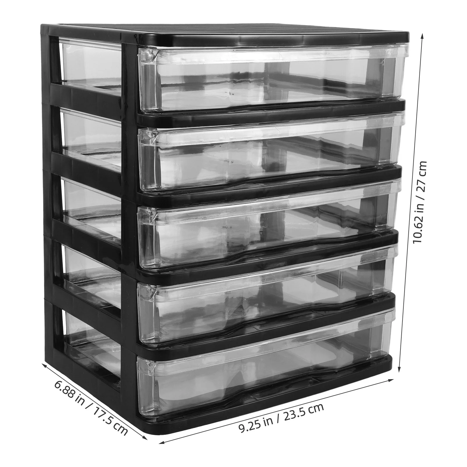 صندوق تخزين متعدد الطبقات منظم درج شفاف للمكياج واللوازم المكتبية حل تخزين سطح المكتب درج صغير #3