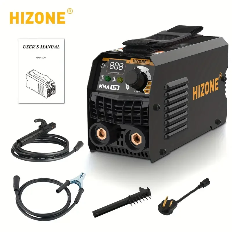 HIZONE MMA120 Welding Machine 110/220v Input Intelligent Control Of Household Welding Equipment LED Data Display