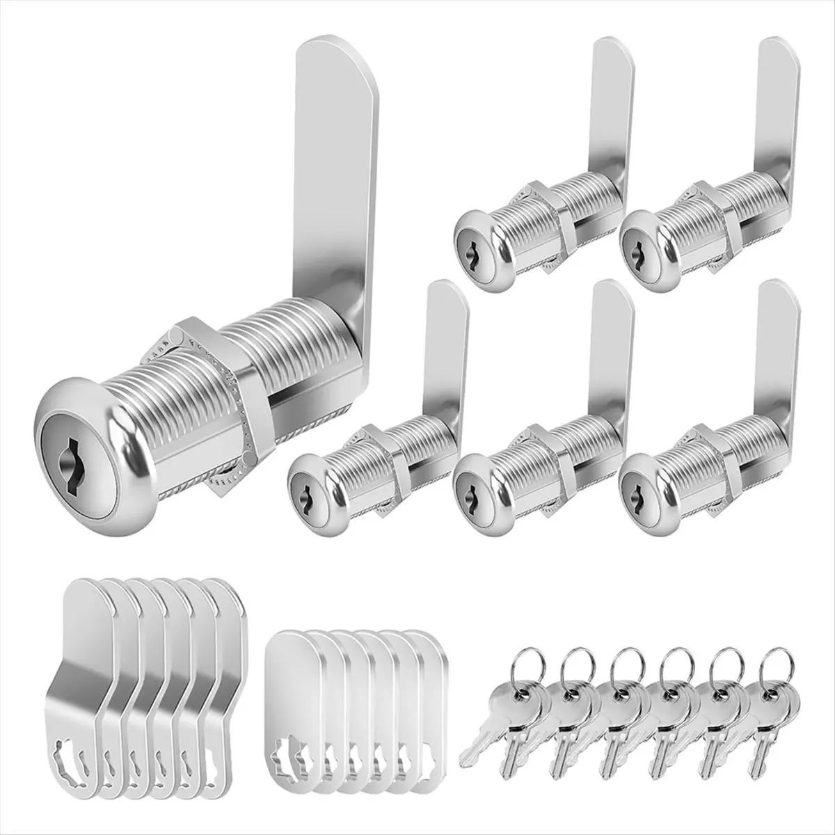 A58Z Cabinet Locks with Keys, Long Cam Locks Keyed Alike, Cabinet Cam Lock Set for Cabinets RV Storage Locks Tool Box Lock