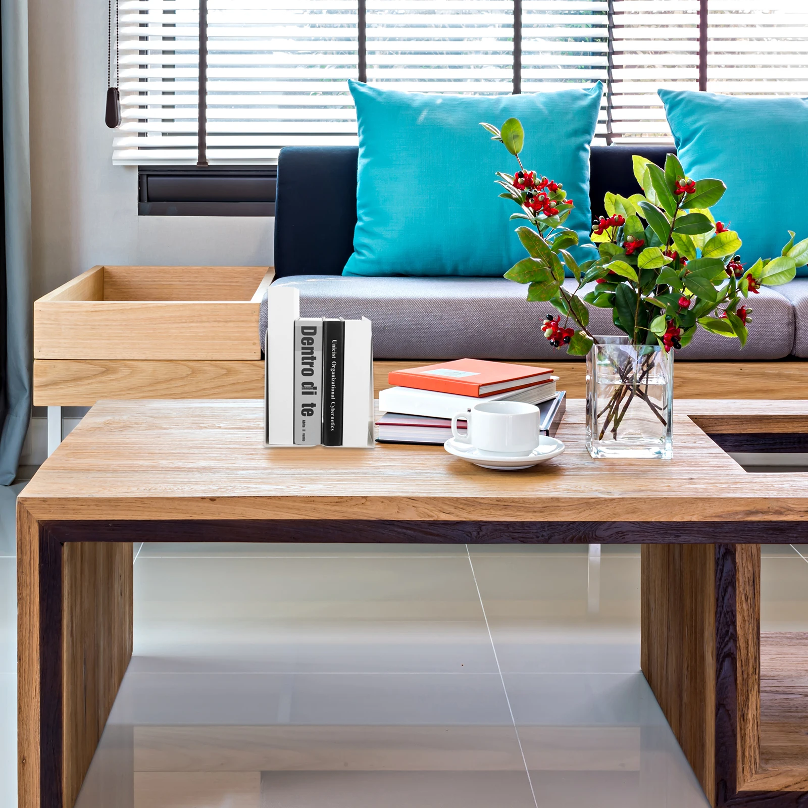 2 قطعة منظم سطح المكتب المعدني البسيط للمنزل والمكتب ملفات الطلاب كتاب الدفتين يدعم سدادات الكتب الحديدية #3