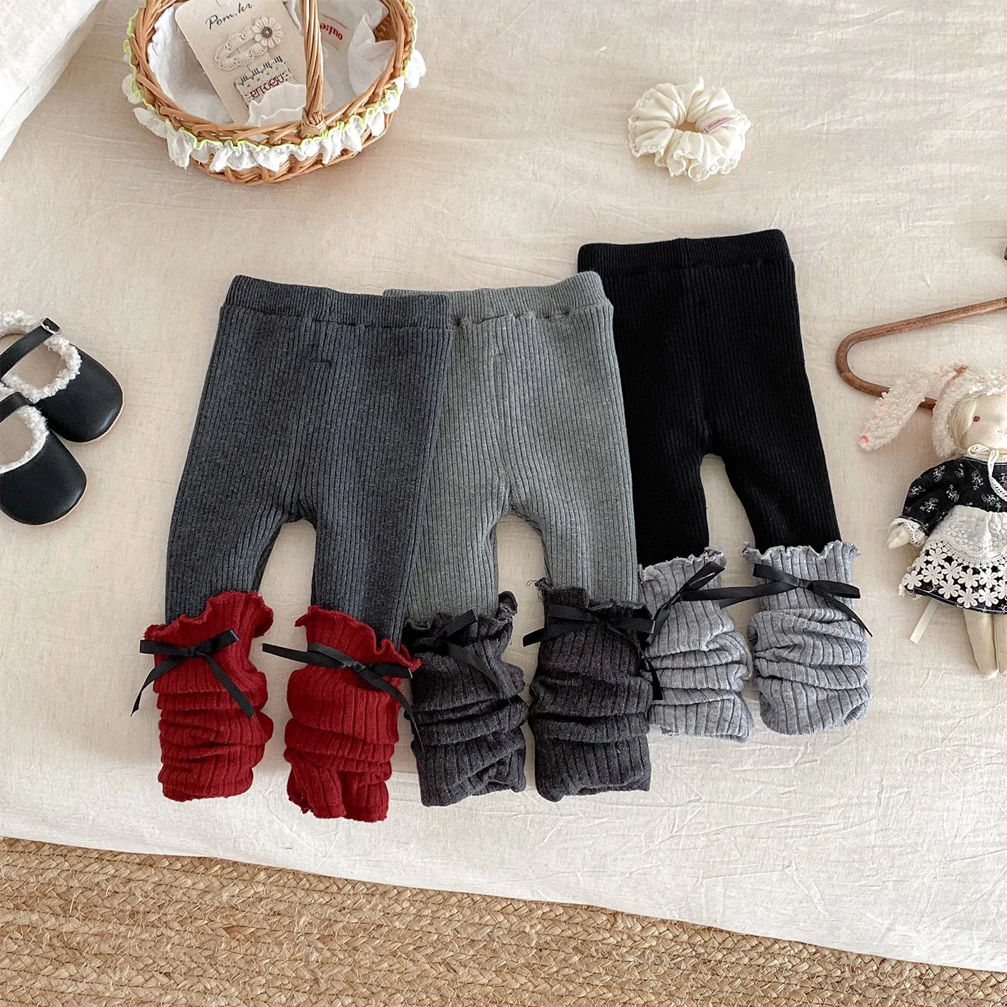 2025 Autumn and Winter New Style Baby and Toddler Plush Thick Leggings, Women's Baby Versatile Stacking Socks Pants