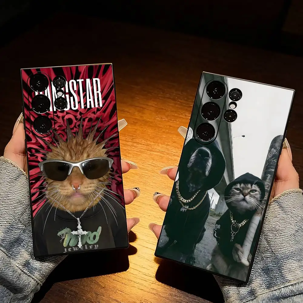Funny Memes Bad C-CatS Society Phone Case For Samsung S25,S24,S21,S22,S23,S20,Ultra,S26,Plus,Fe,Note,5G Black Cover