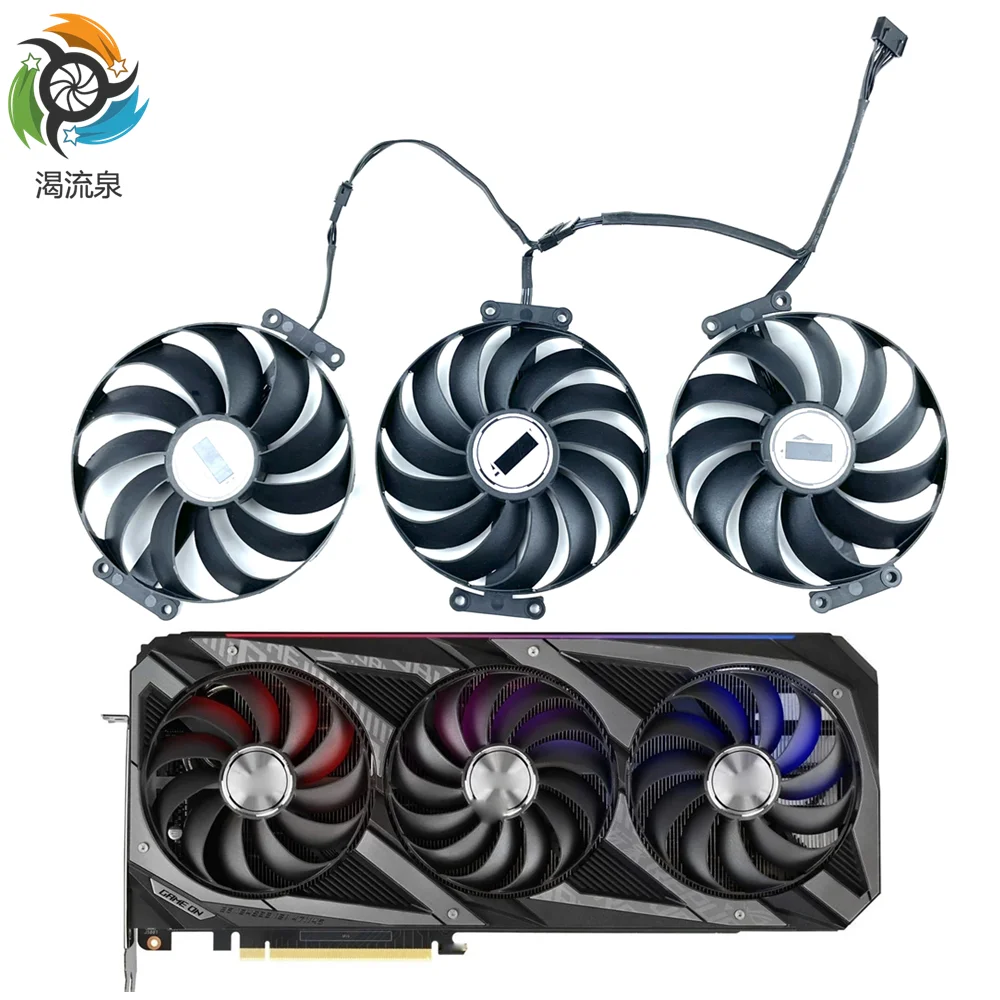 

New 95mm CF1010U12S T129215SU 7Pin 0.50A Cooling Fan For ASUS ROG STRIX OC RTX 3060 Ti 3070 3080 3090 Graphic Card Cooler Fan