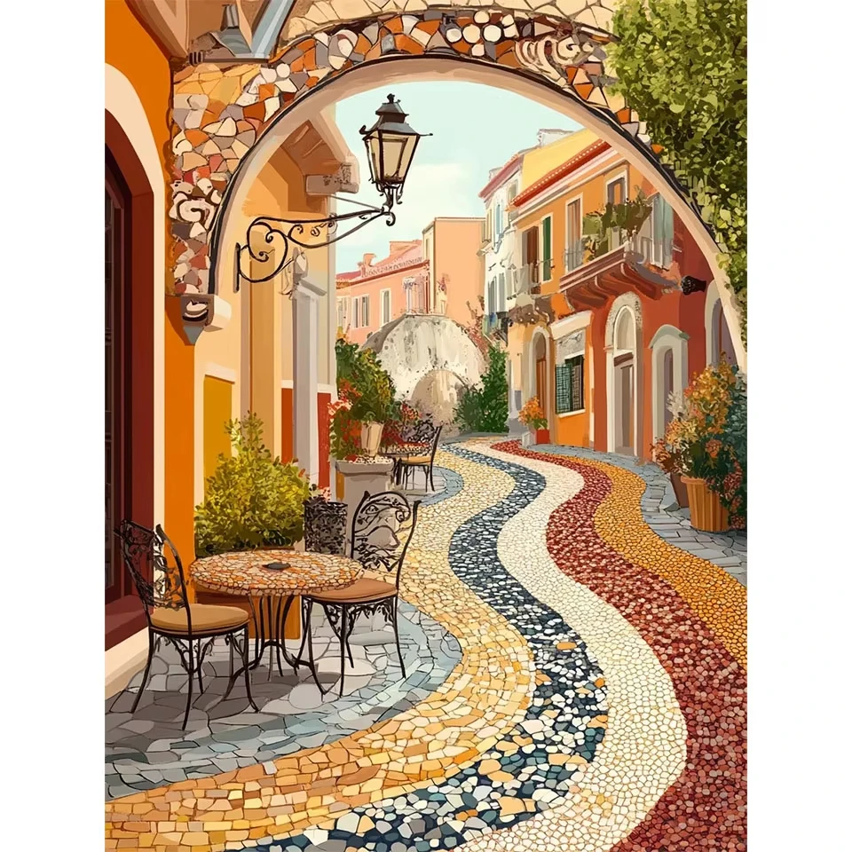 

The Rocky Path Landscapes 500/1000/1200/2000 PCS Jigsaw Puzzles Family Activity Games for Gameroom Bedroom Gifts