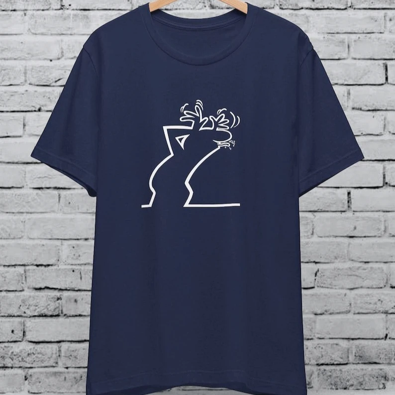 

La Linea Funny Unisex Summer Soft Cotton Print T-Shirt for Men Women The Line Osvaldo Cavandoli Vintage 70s Cartoon Gift Tees