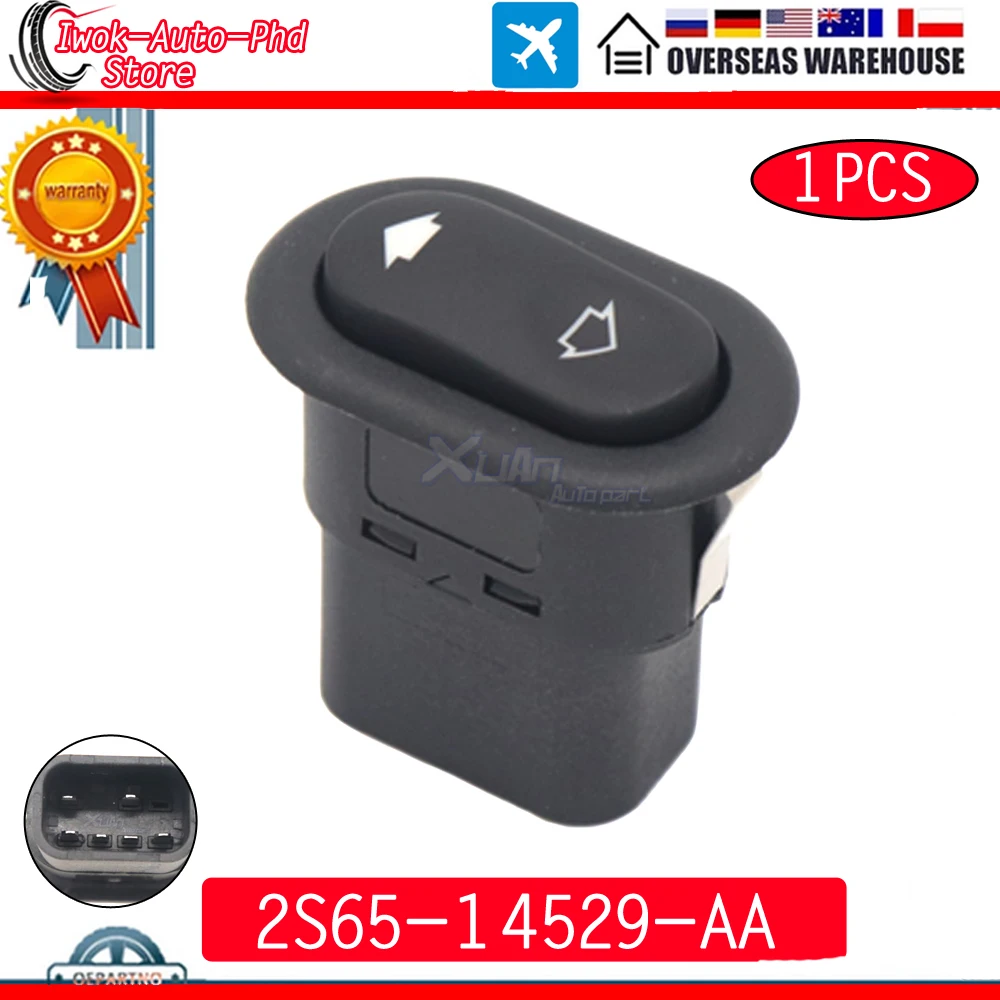 

Новый 2S 6514529 AA 2S65 14529 AA Автомобильный переключатель стеклоподъемника с одной кнопкой 2S65-14529-AA для Ford Ranger Ecosport