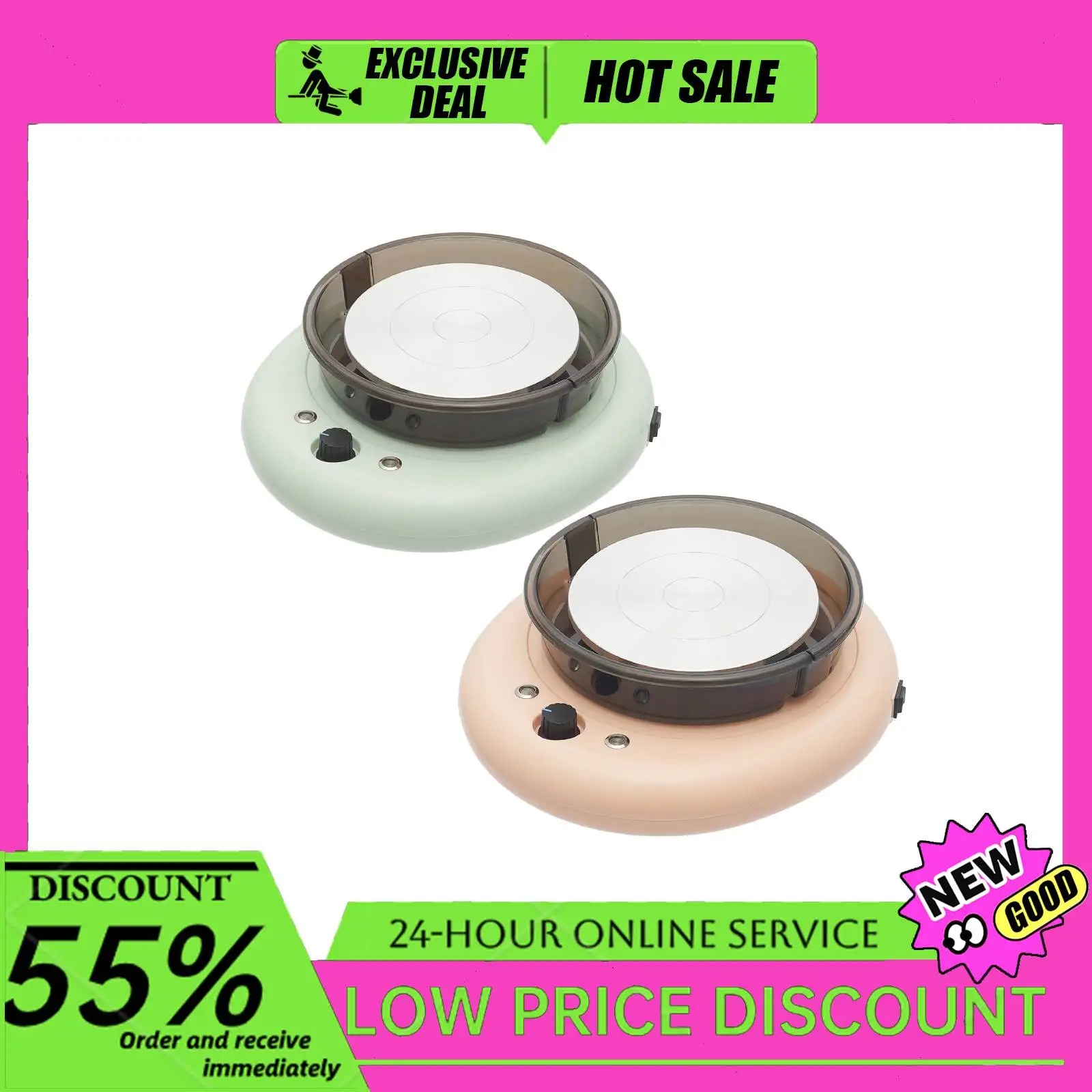 

Мини-керамическая машина для детей и начинающих, комплект с регулируемой скоростью 0–120 об/мин, глина/красками, светодиодная подсветка