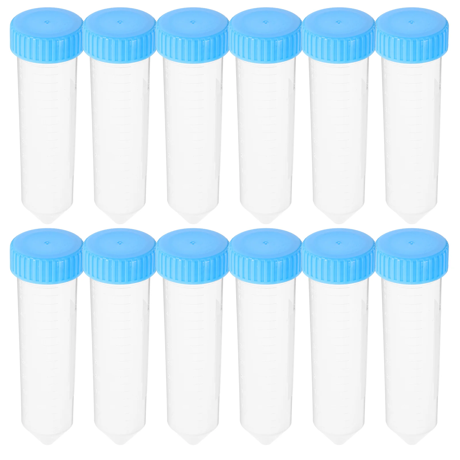 50PCS 50ml Pointed Head Centrifuge Tube with Screw Sample Supply Blue Centrifuge Tube Container Centrifuge Tube Can