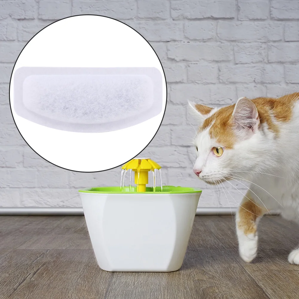 Pet Water Dispenser Filter Elements Activated Carbon Water Cleaning Oval Water Feeders Filtration Sheet Cat Drinker Filter