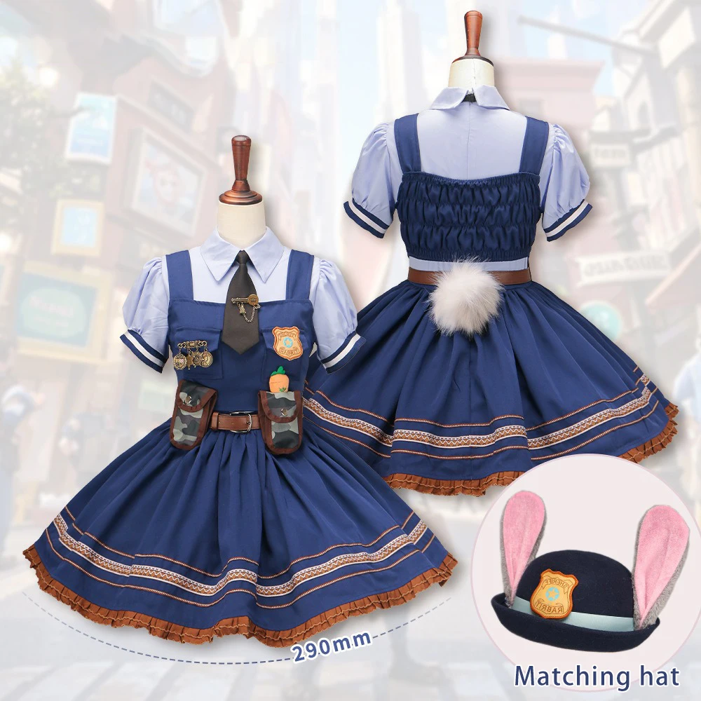 Judy Bunny Cosplay Costume Cartoon Role Play Outfits New Party Disguise Amusement Park Fantasia Daily Themed Casual Fancy Dress