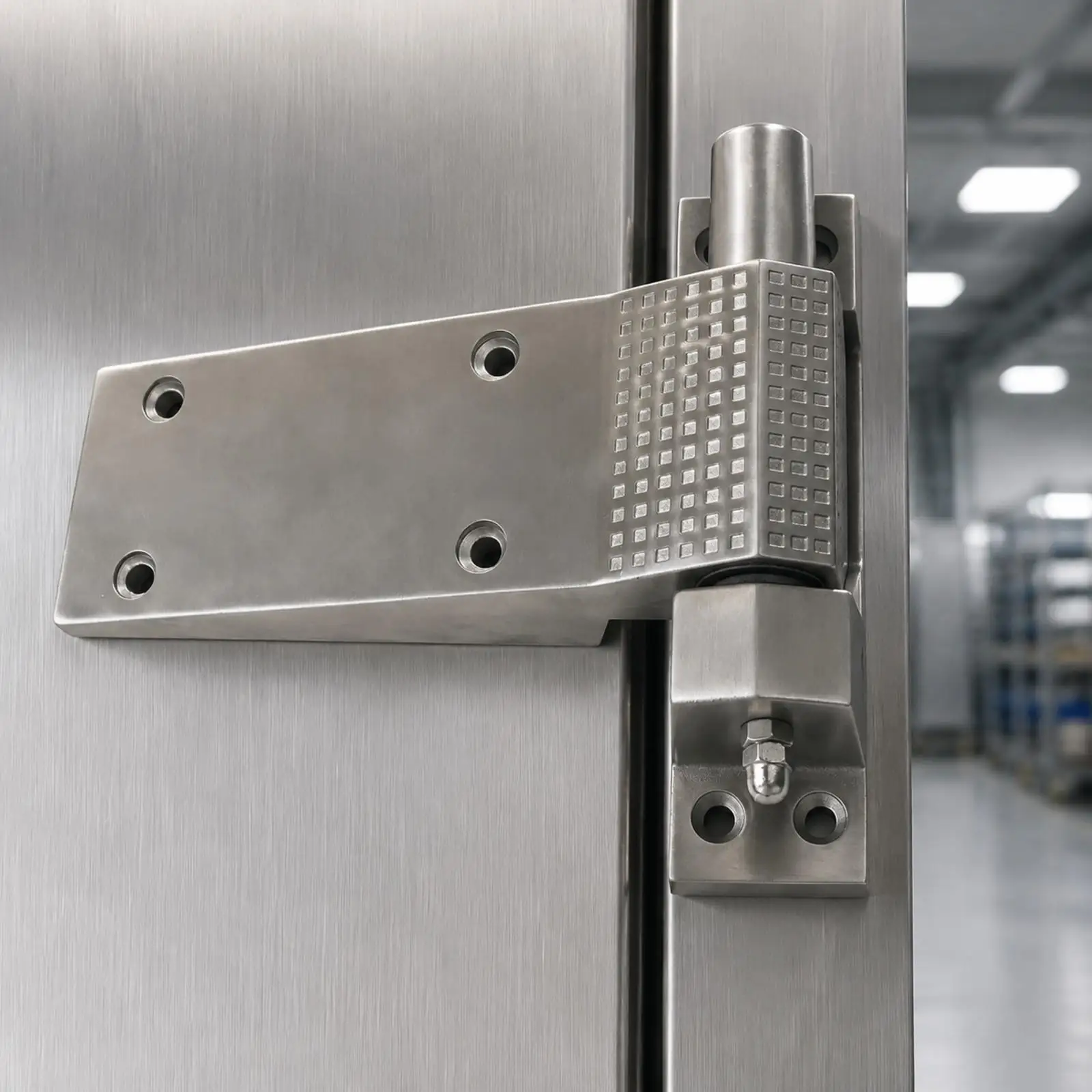 Industrial Stainless Steel Hinge for Freezer Room Door with Multiple Screw Holes Secure Pivot Action
