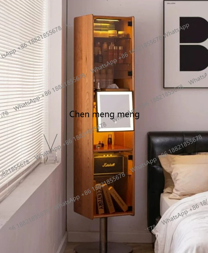 Full-length mirror, dresser, integrated bedroom, solid wood rotating full-length mirror, storage, bookcase, entrance