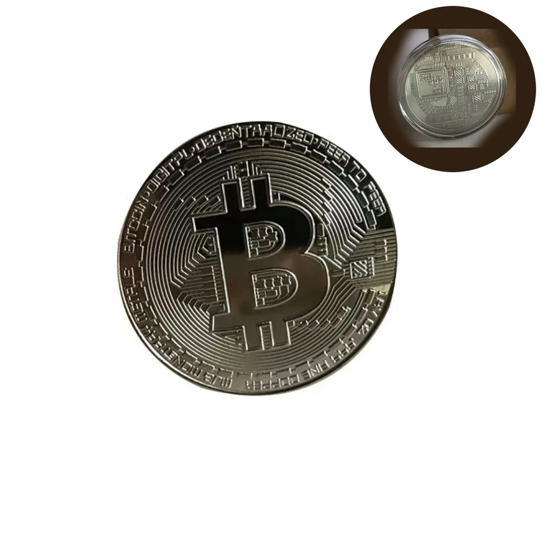 Ethereum Bitcoin عملة افتراضية ميدالية تذكارية مطلية بالذهب لعب مجموعة معدنية الحرف ديكور غرفة مكتب المنزل الحلي