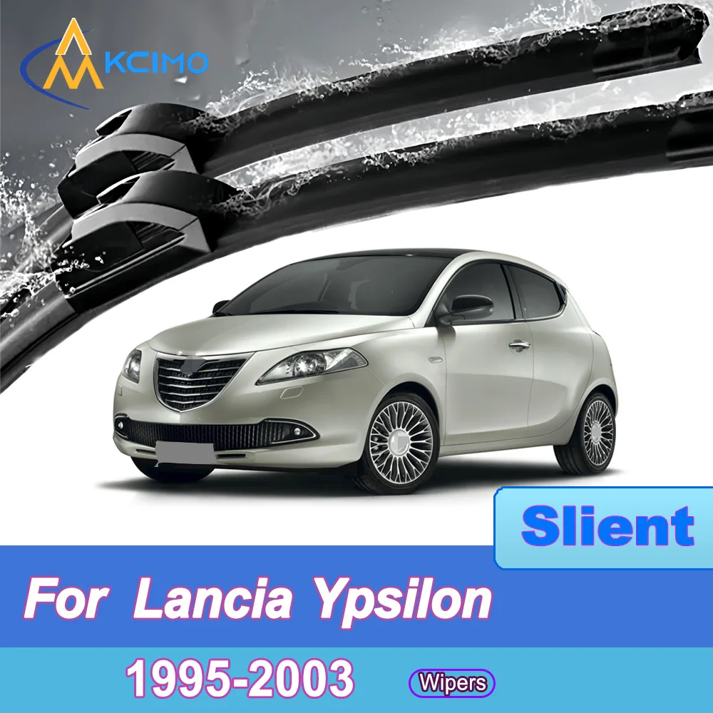 

2 Pack Silent Beam Wiper Blades For Lancia Ypsilon 840 1995-2003 Noiseless All-Weather Design Windshield Rain Brush Accessories