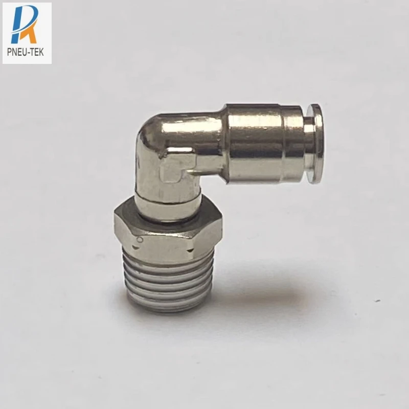 Brass Nickel Plated Reed Structure Quick Connector Push in Tube Fittings MPL1/4-NPT1/4 for Plumbing And Pneumatic Systems