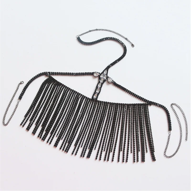 Mask European And American Sexy Veil Rhinestone Lnlaid Tassel Face Covering  Mask Stage Facial ornaments