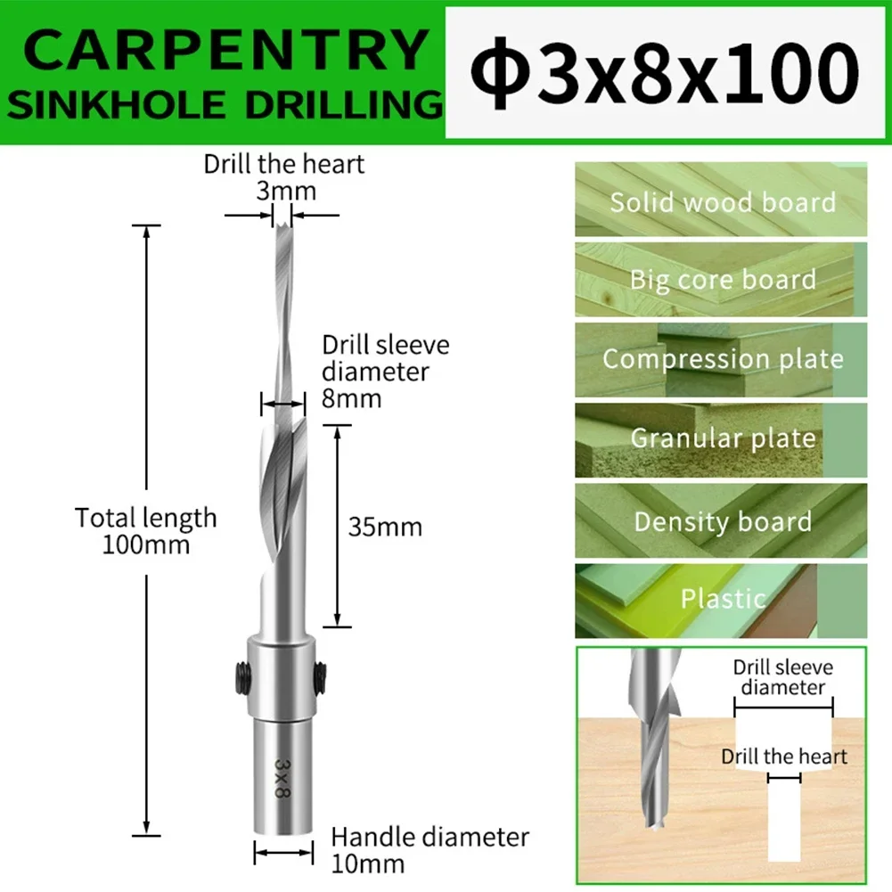 Countersink ขั้นตอนเจาะบิตงานไม้หัว Countersunk สลัดเจาะรูเปิด HSS Quick ที่มีประสิทธิภาพเจาะเครื่องมือ
