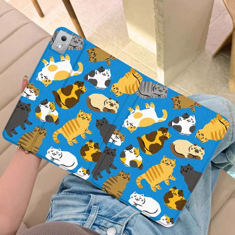 

Cat cartoon anime cute For Legion Xiaoxin Pad Y700 K10 M10 P11 K11 Pro Plus 10.6 11.5 Inch 2021 2023 2025 Tablet Case