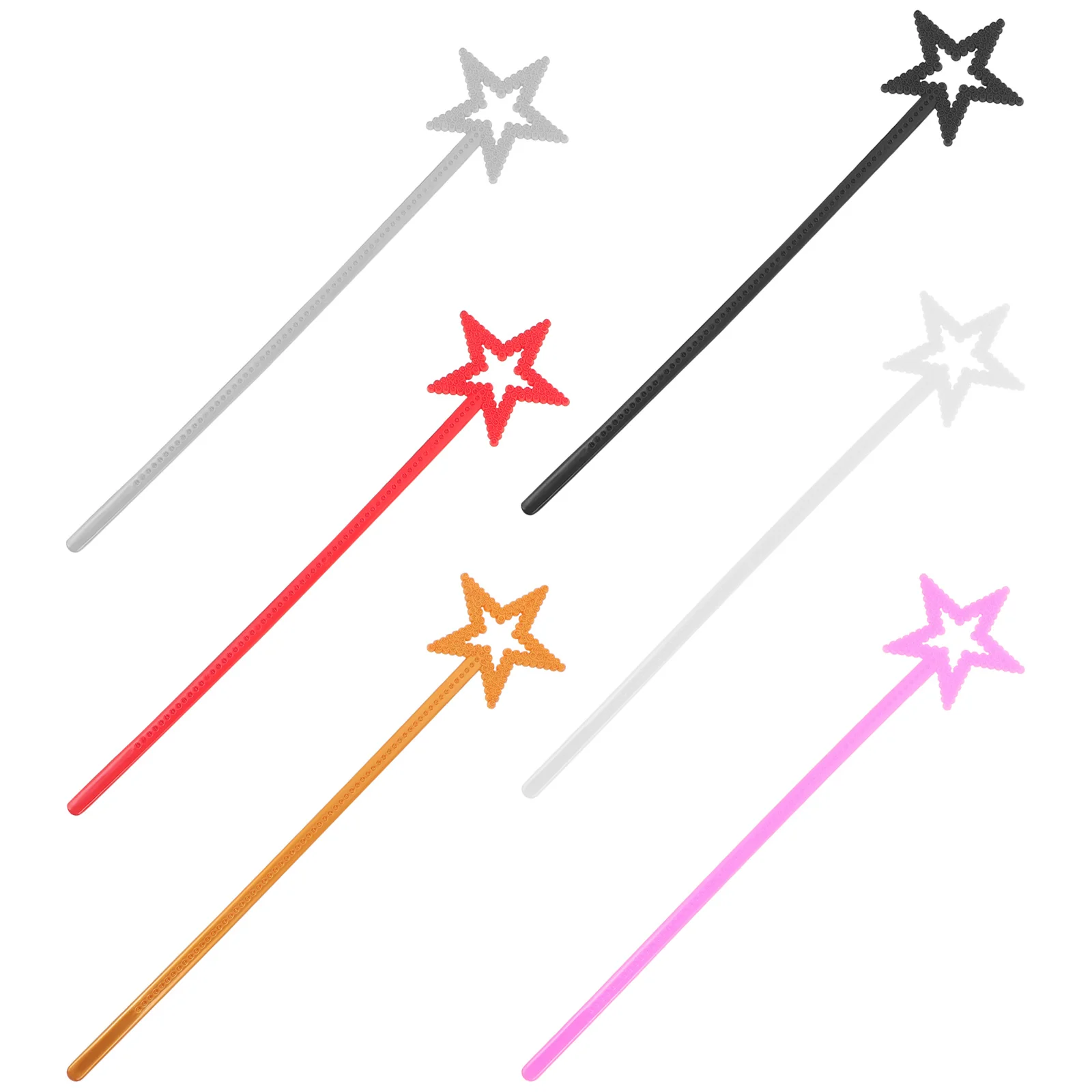 6 pçs estrela varinha varinhas de fadas para meninas cosplay festa prop crianças princesa traje acessórios desempenho palco