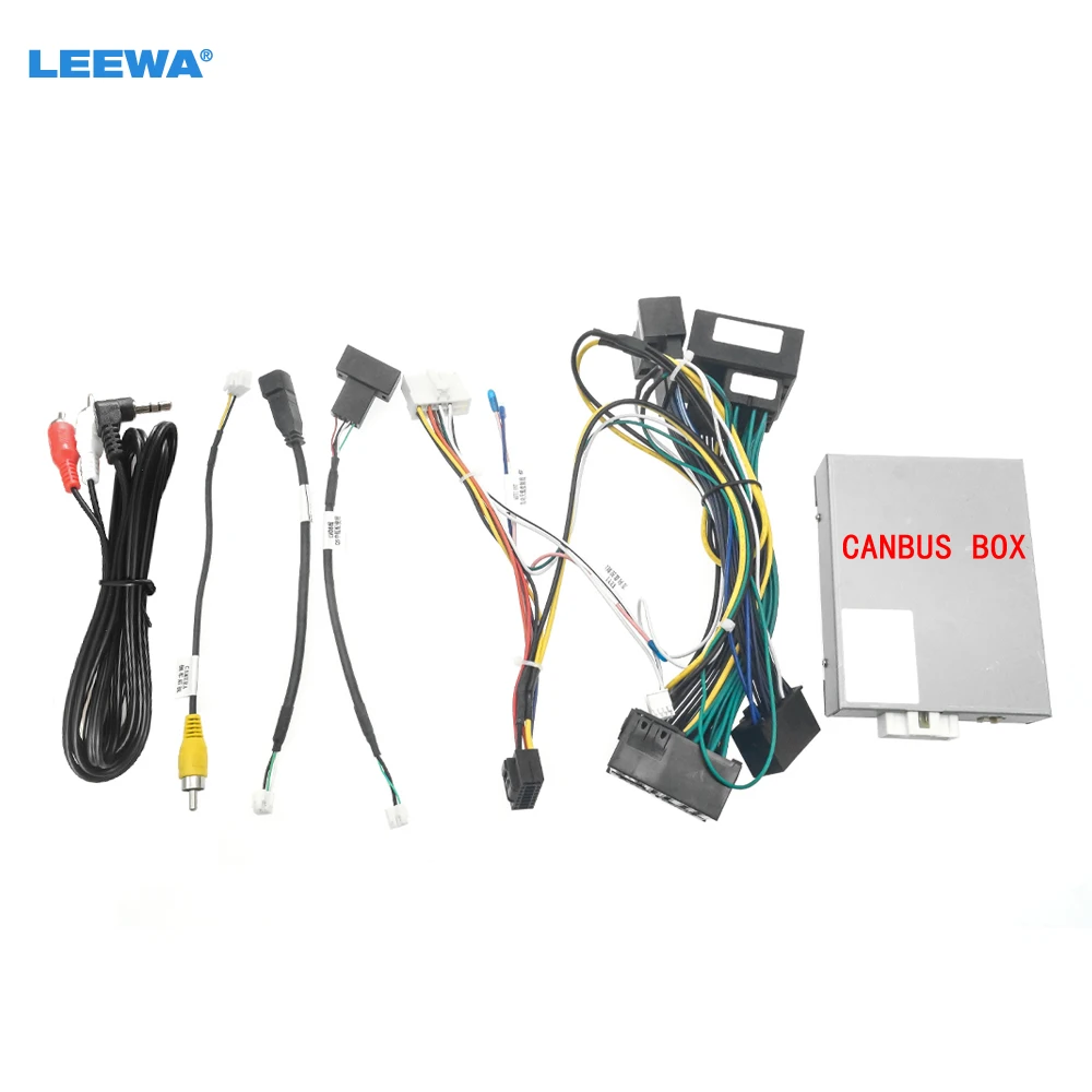 

LEEWA Car 16pin Power Cord Wiring Harness Adapter With Canbus And LVDS For Audi Q5/A4L/A1 (11-15) Medium/Low Level Trim Stereo