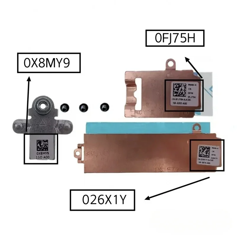 Nuevo Original para Dell G15 5510 5511 5515 portátil 2230 2280 soporte SSD disipador de calor 0x8my9 X8M y 0fj75h fj75h 026x1y 26x1y